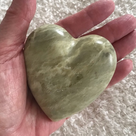 Olive Green Genuine ONYX Heart - Picture 6 of 9